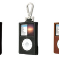 PRIE Ambassador for iPod classic（左からB/R、B/W、Sienna。iPodは別売）