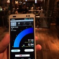 今回の調査で最もスピードの出なかった渋谷ヒカリエ。人出も多く、ビル内8階だったためか一桁の速度に