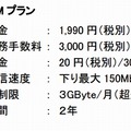 「ozzio モバイル LTE for iPhone 6 SIMプラン」内容