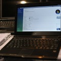 OSはWindows Vistaが入っていた。デモ機は指紋認証ユーザーと通常ユーザーと二つ用意されていた