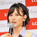 兒玉遥／「イヤホン型ウェアラブルデバイス」発表記者会見の様子