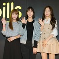 「bills」in Seoulのオープニングレセプションパーティに訪れたクレヨンポップのGum-Mi、ELLIN、So-Yui。