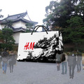 H&M KYOTO×二条城巨大ショッピングバッグ展示