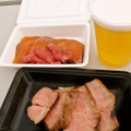 美味しい肉に、ビールが進む！