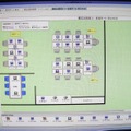 「SS1」のクライアントではサーバを介してネットワーク内のデバイスをビジュアルで表示する「機器設置図」機能を持つ。プリンタも表示されている