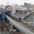 押上線の京成曳舟駅。2013年8月から上り線が高架線に切り替えられており、今年8月23日には下り線も高架線に切り替えられる予定。