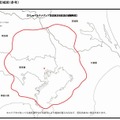 「V-Lowマルチメディア放送」の東京局の放送エリア