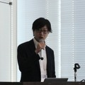 今回の講演を行ったネットワンパートナーズの醍醐朝和氏。市場動向やトレンド分析を行ったあと、シスコ社の監視カメラシステムで「できること」をプレゼンした（撮影：防犯システム取材班）