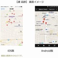 連の追跡画面のイメージ