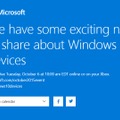 Windows 10デバイスの発表を予告したティザーサイト