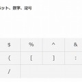 使用できる文字種