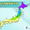 花粉の飛散開始予想