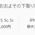 主要機種の下取り額目安