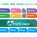 「FOXvisor」はCPUコアに直接実装し、複数のOSをそれぞれ安全に独立して同時に動作させることが可能。容量32Kバイト、CPU負荷1%というコンパクトな設計で幅広いプラットフォームに対応可能（画像はプレスリリースより）