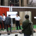 展示された「クレイドルキャビン」の実物。中をゆっくり見て体験することができた（撮影：防犯システム取材班）