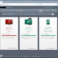 「カスペルスキー スモール オフィス セキュリティ」の管理コンソールのイメージ。カスペルスキーの定番機能として、ウイルス対策、データ暗号化、バックアップ機能、ネット決済保護機能などが提供される（画像はプレスリリースより）
