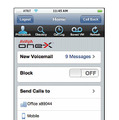 Avaya one-X Mobile for iPhoneの英語版画面