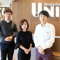 左からUNIX第一営業部部長の堀井信彦氏、KIRARITO GINZA店主任の福永雪氏、同店店長の加藤孝幸氏