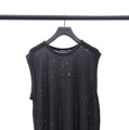 限定のDISTRESS WASHED PILLY （ノースリーブ、ブラック）