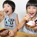 レシピで作った台湾風かき氷。フワフワでこれが本当にかき氷かとビックリ、子どもは終始ご満悦