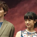 林遣都、門脇麦。映画『ナミヤ雑貨店の奇蹟』の完成披露試写会【撮影：編集部】