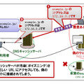 DNSキャッシュポイズニングの脅威例（ウェブサイトの場合）