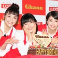 松井愛莉、土屋太鳳、広瀬すず【撮影：小宮山あきの】