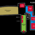 フロアマップ。館内は入場無料で、予約も必要ない。営業時間は12時から22時まで