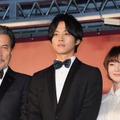 役所広司、松坂桃李、真木よう子【写真：竹内みちまろ】