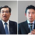 ソフトバンク 代表取締役 副社長執行役員 兼 COOの今井康之氏（左）と、テクノロジーユニット 技術戦略統括 先端技術開発本部 本部長の湧川隆次氏（右）