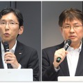 KDDI 関西総支社長の宇佐見典正氏（左）と、KDDI 地方創生支援室の阿部博則氏（右）