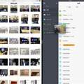 ファイル管理アプリのDocumentsはSplit Viewにも対応。写真アプリから送りたい画像データを複数選択してフォルダにドラッグ＆ドロップする