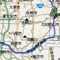 地図上のポイントをドラッグしてルートの変更も可能