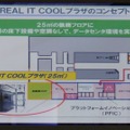 REAL IT COOL プラザのコンセプト。広さは25平方メートルで床下設備や空調がないスペースにデータセンターを構築した。このような条件にもかかわらず、工事はわずか1か月間で完了した