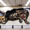 （C)ねこ休み展 夏 ２０１９／チョーヒカル×なごむ&きなこ超巨大壁画 イメージ