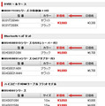 各製品の新価格（消費税含まず）