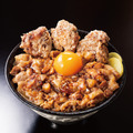 唐揚げ合盛り“肉汁油”すた丼