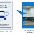 駅構内モバイルコーナーを示すステッカー