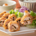 梅しそ巻きのチキンカツとおろし出汁