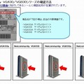 Netcommunity VG430シリーズ／VG830シリーズの確認方法