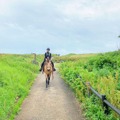 ルーシーちゃんに乗馬する平祐奈