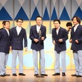 「ドリフのズンドコ節」左から）金田明夫、松本岳、遠藤憲一、勝地涼、加治将樹（C）フジテレビ