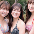 『B.L.T.2022年2月号増刊　B.L.T.×HKT48グラビアSP版』セブンネットショッピング購入特典ポストカード：本村碧唯＆神志那結衣＆渕上舞（HKT48）（c）東京ニュース通信社