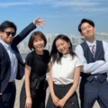 フジアナバンド「THE FIYS」左より）藤井弘輝アナ、山﨑夕貴アナ、佐久間みなみアナ、生田竜聖アナ（C）フジテレビ