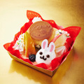 かわいい干支のプリンアラモード