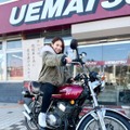 ほのか、絶版車「KH400」初乗りも納車日に転倒でバイクを破損