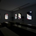 Installation view, async – drowning, 2017, Ryuichi Sakamoto and Shiro Takatani, “seeing sound, hearing time”, Beijing, 2021.