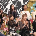 前列左から）河井ゆずる、MAYU、かれん、ミカ／後列左から）アサヒ、結海、miyou、河野純喜（C）フジテレビ