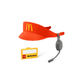 「マックアドベンチャー なりきりマクドナルド」【第2弾】クルーになりきろう！サンバイザー＆ネームバッジ