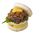 すき焼だし巻き玉子ライスバーガー ～だし巻き玉子とすき焼に、江戸おかか生姜を添えて